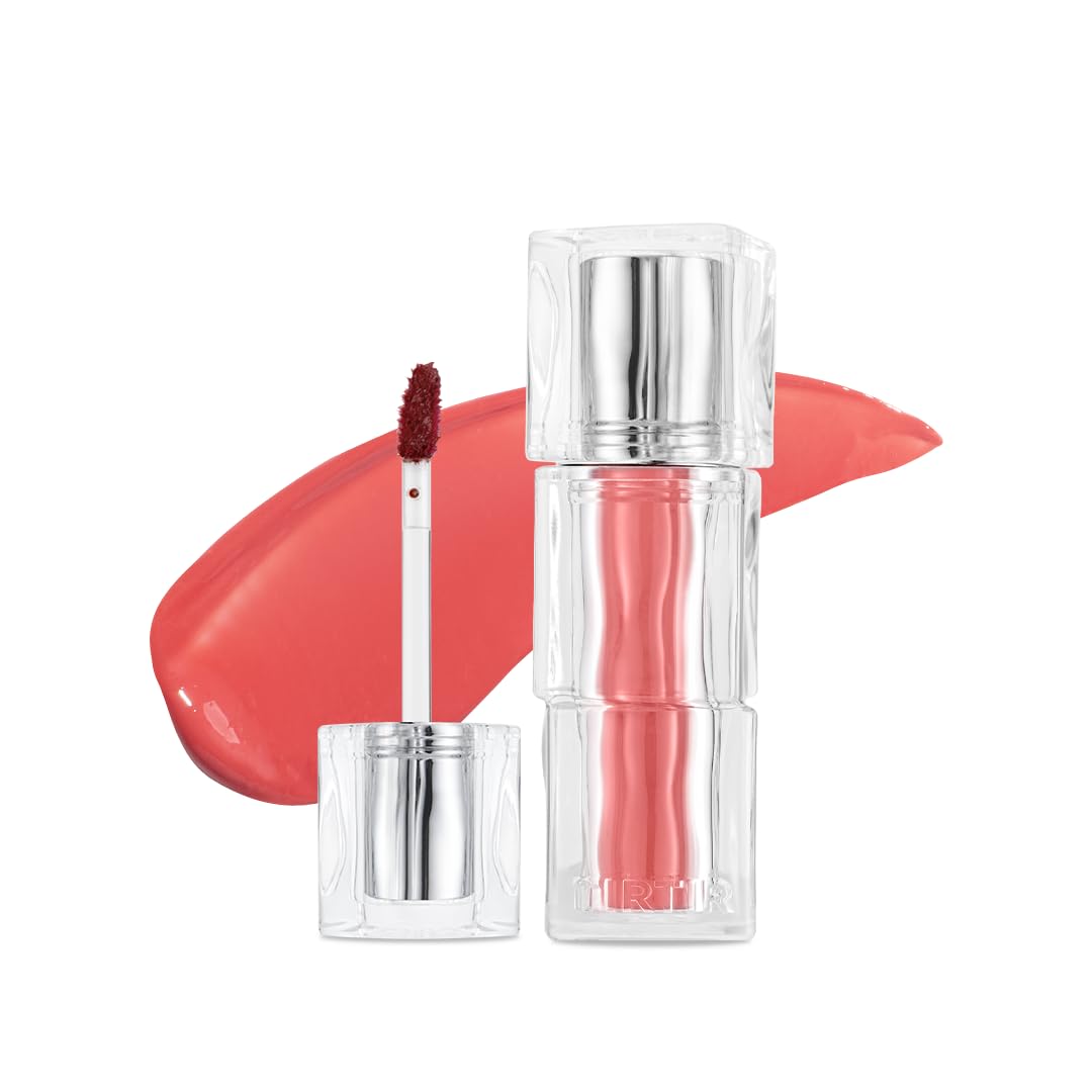 TIRTIR [*Mini Size Waterism Tinted Lip Gloss #02 Merry Coral, 0.06 Fl Oz â Kiss Ready Lipgloss, 12H Long Lasting Non Sticky Natural Tinted Glow Korean Multiuse Cheek and Lip Tint for Women gift