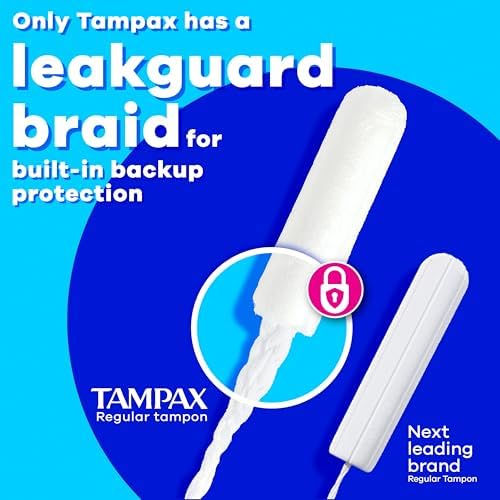 Tampax Pearl Tampons Ultra Absorbency with Leakguard Braid, Unscented, 32Count