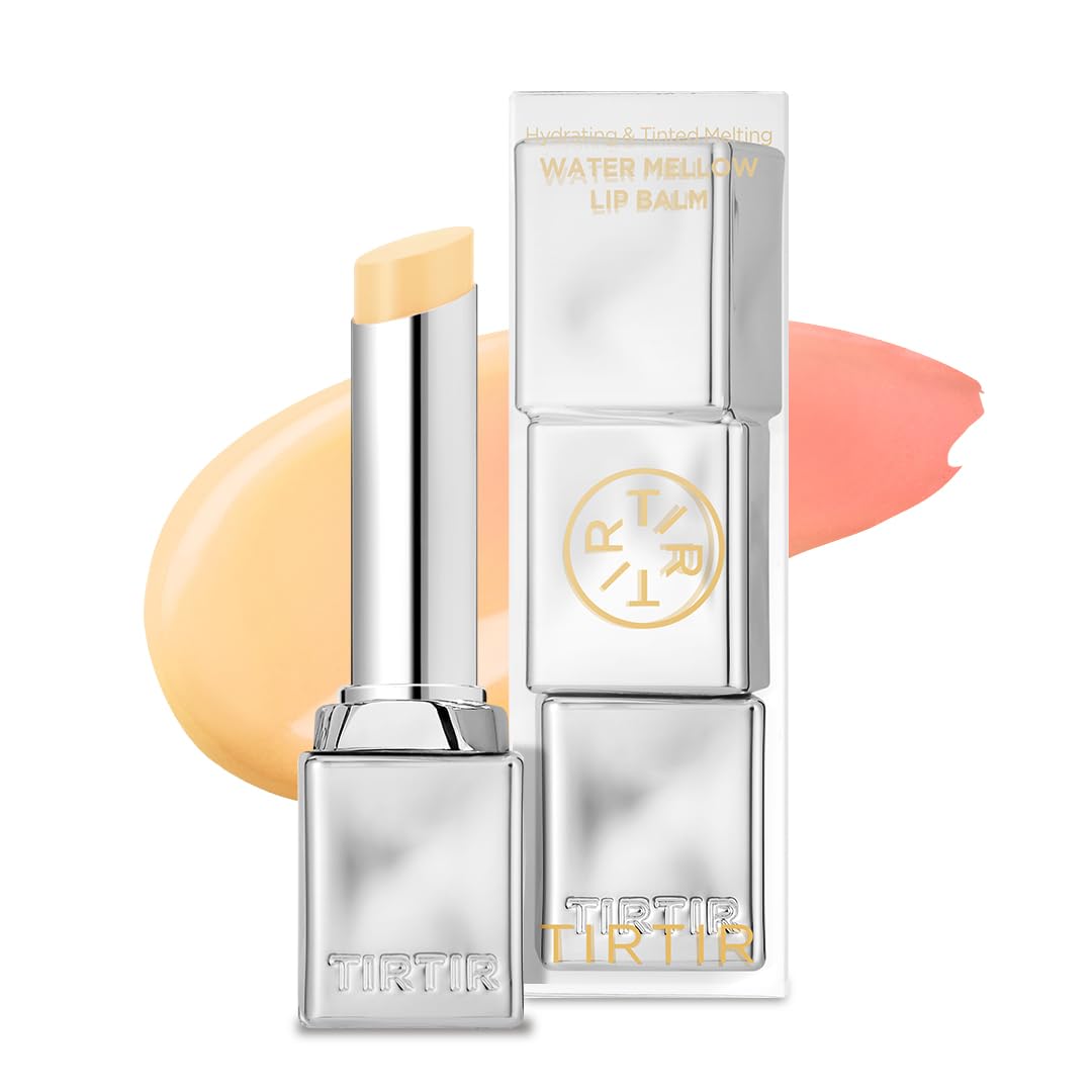 TIRTIR Water Mellow Lip Balm, 03 Peach Lemony, 0.11 Fl Oz â pH Color Changing Organic Korean Lip Care, Lightweight Deep Hydration Lip Moisturizer for Women Men, Paraben Free