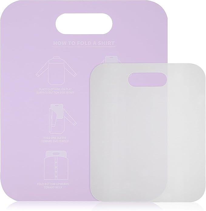 2pcs Shirt Folding Boards for Adults Boy Girl Clothing Folding Tool for Easy Laundry Portable Folder for Organizing Shirts and Hoodies Dorm
