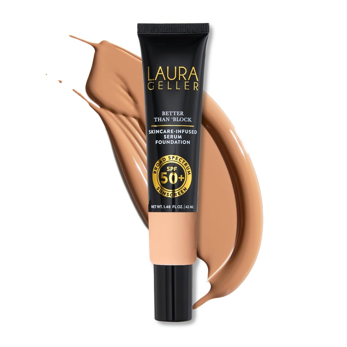 LAURA GELLER NEW YORK Better Than âBlock Skincare-Infused Serum Foundation with Broad Spectrum SPF 50+, Medium