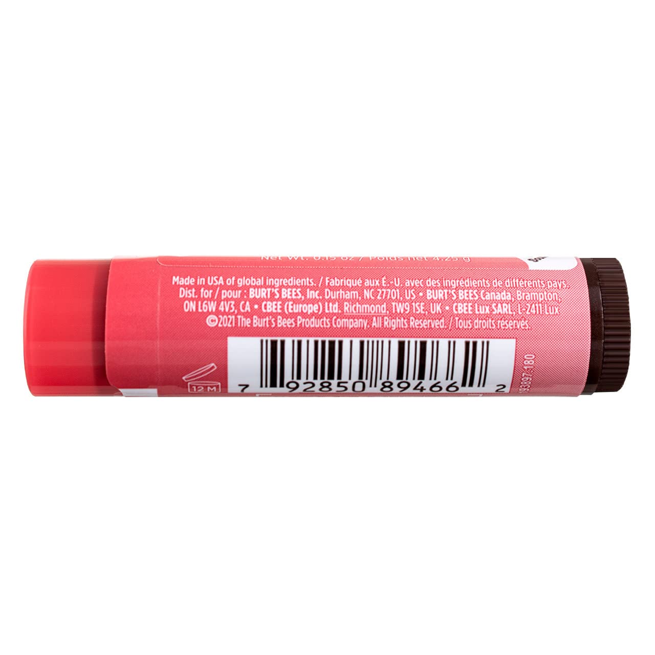 Burt's Bees Moisturizing Lip Balm, Mango 0.15 oz (Pack of 4)