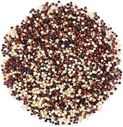 Food to Live Organic Tri-Color Quinoa, 5 Pounds — Non-GMO, Blend of White, Black, and Red Quinoa, Whole Grain, Raw Seeds, Non-Irradiated, Kosher, Vegan, Sproutable, Sirtfood, Bulk, Rice Replacement.