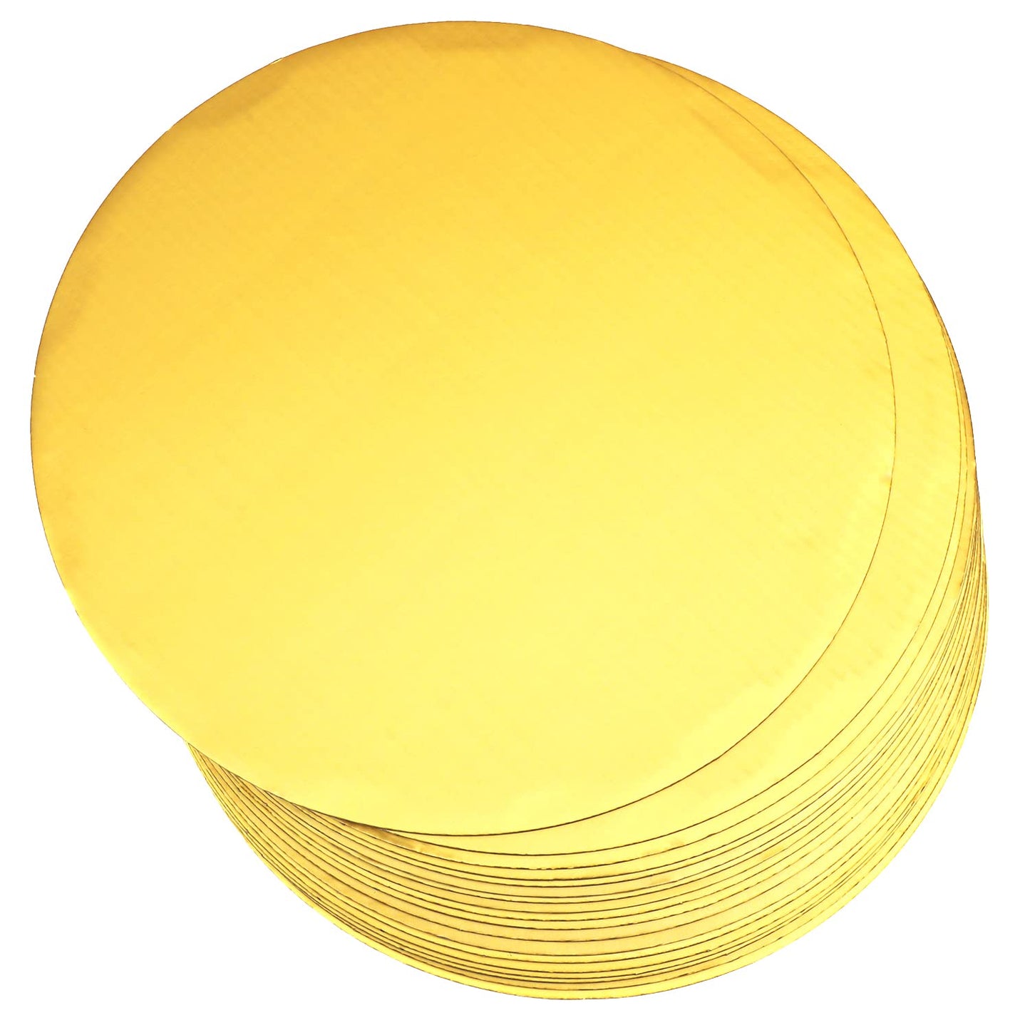 qiqee 12 Inch Gold Cake Boards Round 40-Packs Circles Rounds Base Food-Grade Cardboard Cake Plateï¼Thinner But Strongerï¼