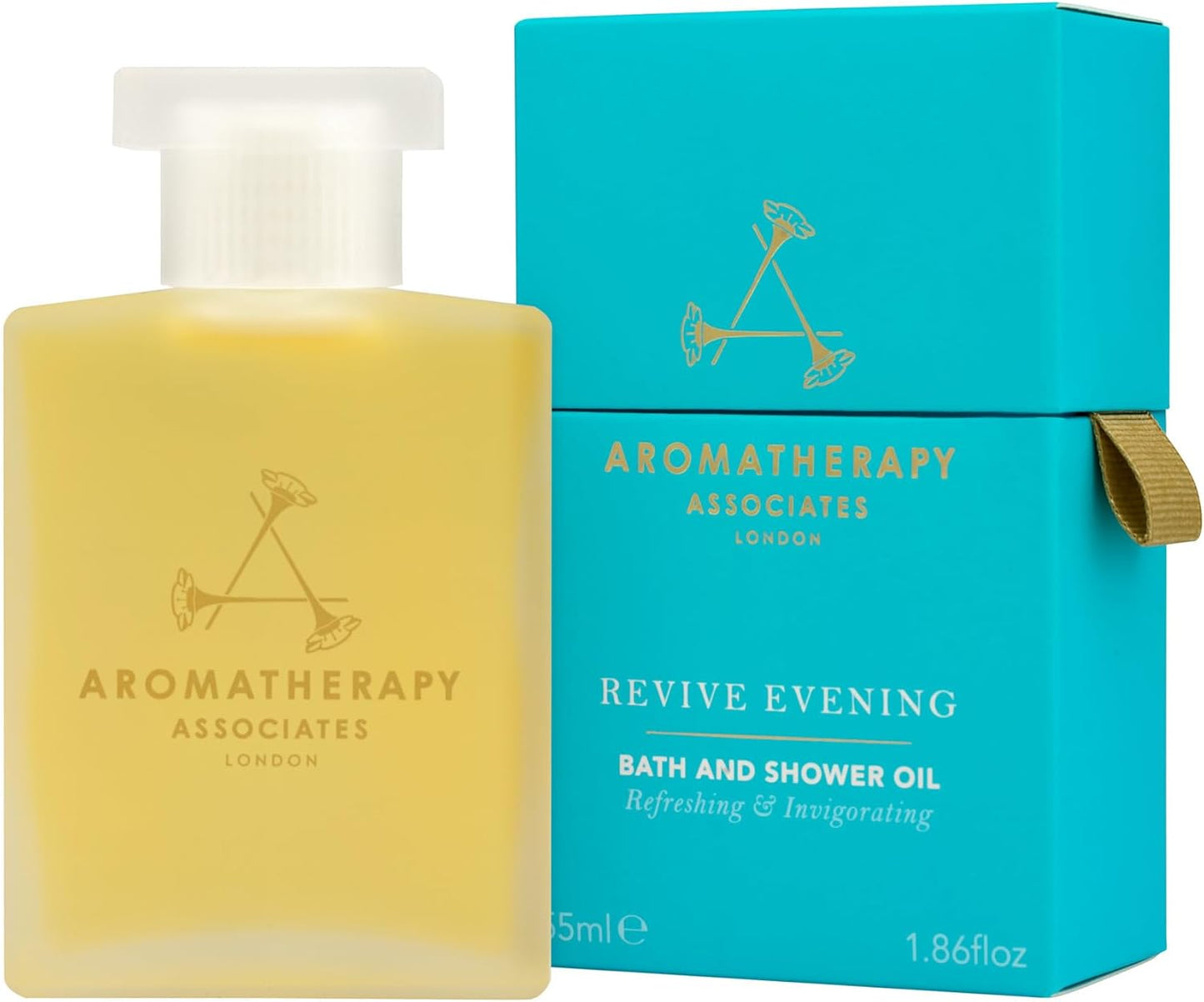 Aromatherapy Associates Revive Evening Bath and Shower Oil â Natural Hydrating Oil with 3 Essential Oils to Refresh Mind, Body, and Spirit (1.86 oz)