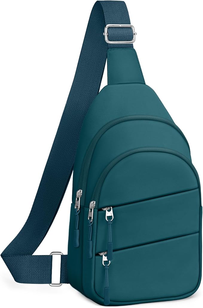 Tuwubi Crossbody Bags for Women, Sling Bag for Men, Small Hiking Backpack Anti Theft Lightweight for Outdoors Travel ï¼M, Teal Blueï¼