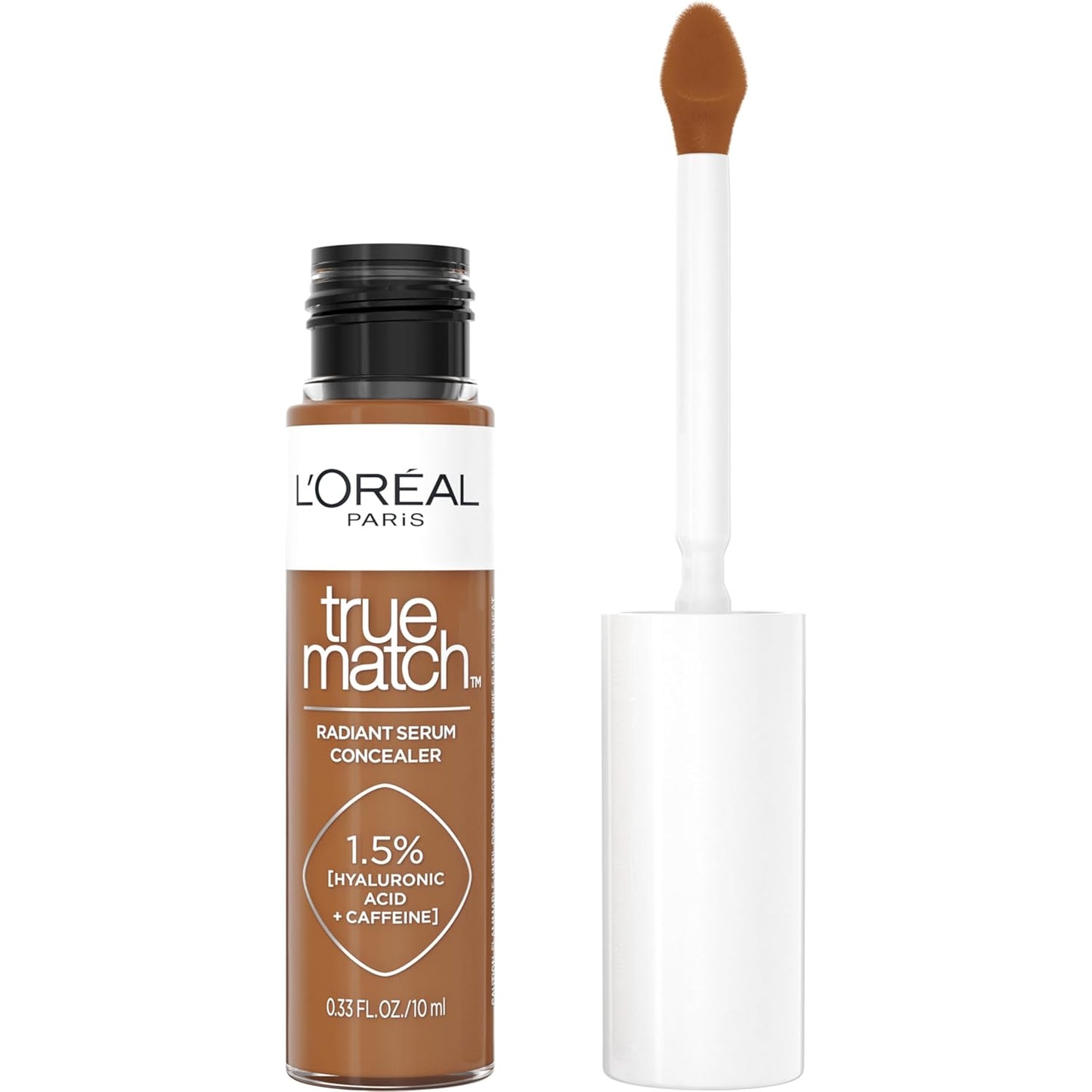 LâOréal Paris True Match Radiant Serum Concealer, Brightening Under Eye Concealer Make Up with 1.5% Hyaluronic Acid and Caffeine, W9.5, 0.33 Oz