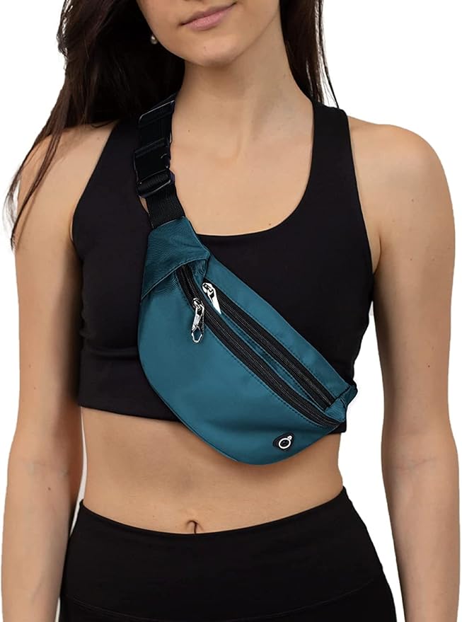 Fanny Packs for Men and Women, Waterproof Sports Waist Pack Bag for Travel Hiking Running Hands-free