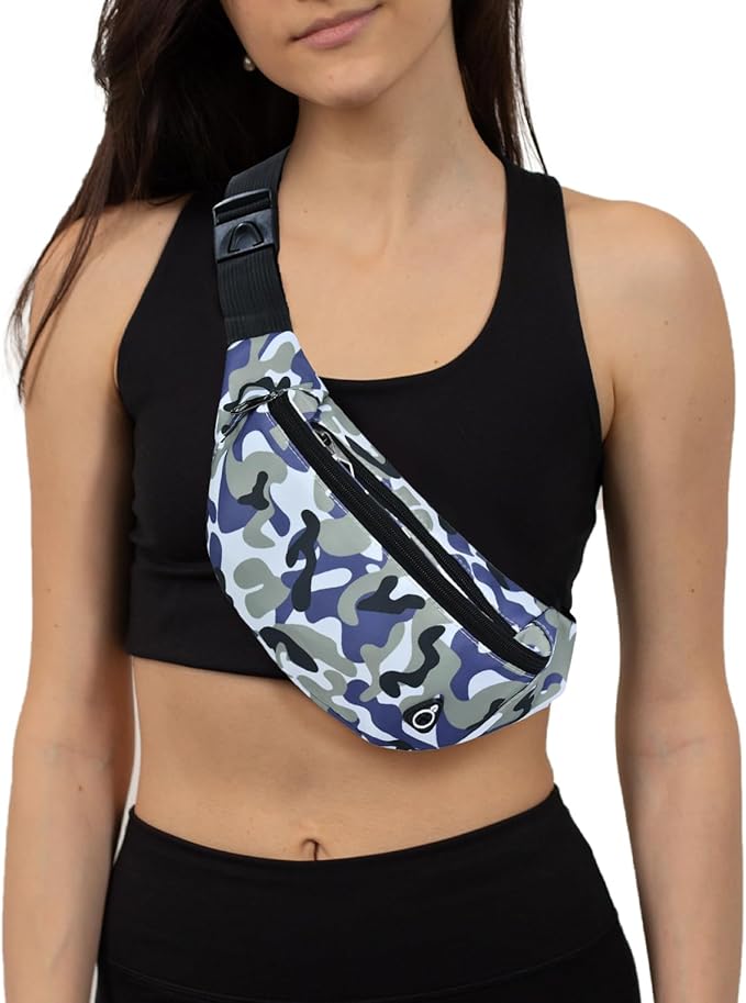 Fanny Packs for Men and Women, Waterproof Sports Waist Pack Bag for Travel Hiking Running Hands-free