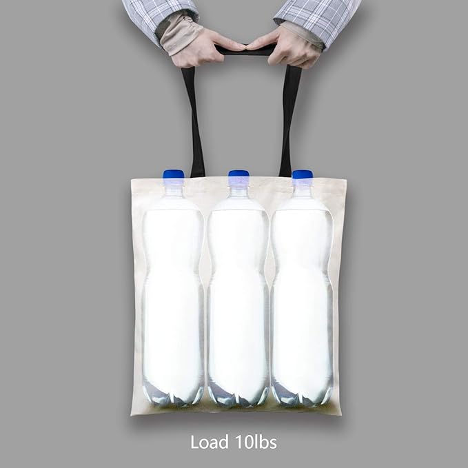 TOPDesign 12-Pack Economical Cotton Tote Bag, Lightweight Medium Reusable Grocery Shopping Cloth Bags, Suitable for DIY, Advertising, Promotion, Gift, Activity