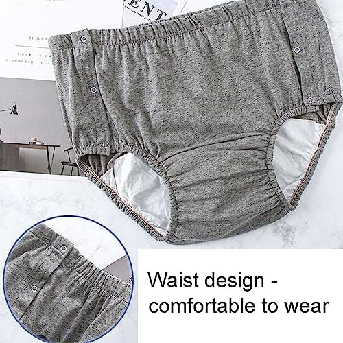 Moderate Urinary Incontinence Briefs, Breathable Incontinence Underpants Made of Cotton, Leak-Proof Underwear Washable Reusable Urinary Incontinence Briefs