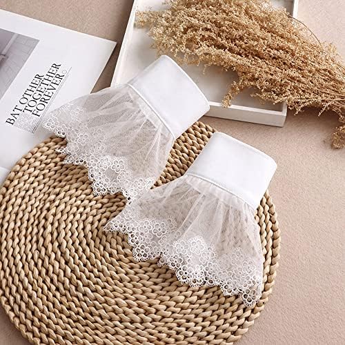Elegtiskas Lace Cuffs Detachable Sleeves Wrist Cuffs for Women Girl