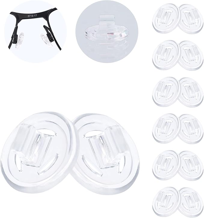 6 Pairs Replacement Silicone Nose Pads Compatible with Oakley Crosshair2.0/WireTap/Whisker;Maui Jim Kahuna Sunglass