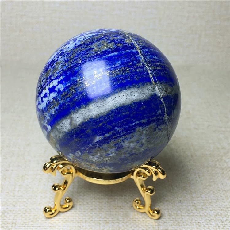 Lapis Lazuli Crystal Sphere Blue Quartz Crystal Ball Craft Meditation Balls for Witchcraft and Decorative Balls (50-60mm)