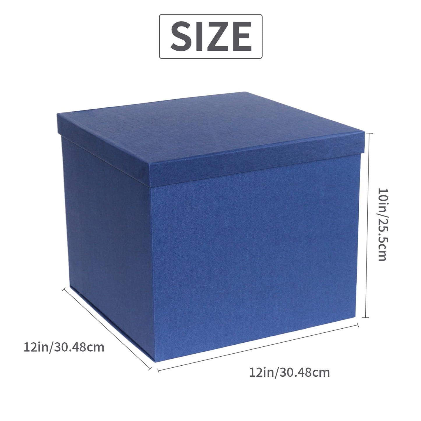 YINUOYOUJIA Large Gift Box 12x12x10 Inches,Blue Gift Boxes for presents,Birthday Gift Box,Present box,for Packaging,Valentine's Day,Mother's Day,Christmas,Anniversaries.