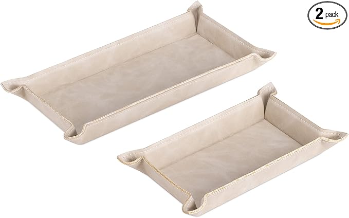 Navaris 2 x Empty Tray for Keys, Coins, Mobile Phones, Jewellery â Entrance Table for Office Bedside Tables