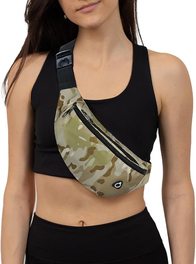 Fanny Packs for Men and Women, Waterproof Sports Waist Pack Bag for Travel Hiking Running Hands-free