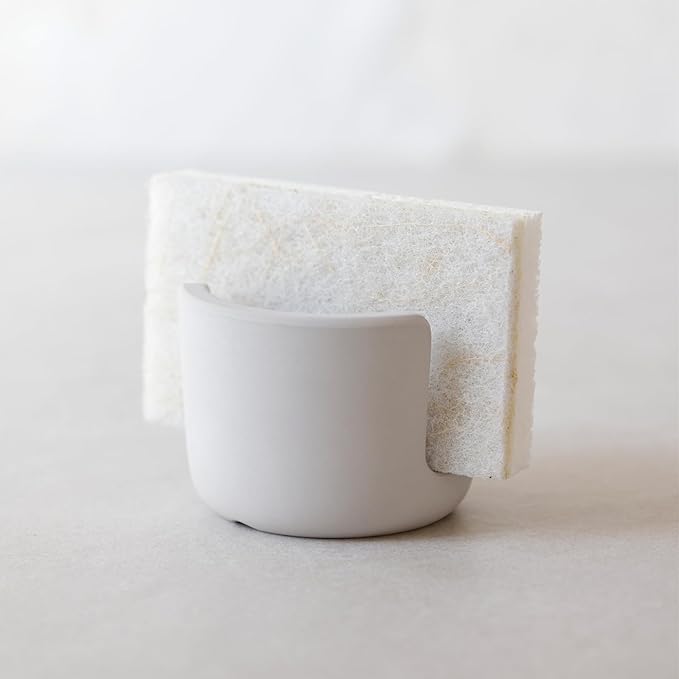 Selegna Diatomite Stone Sponge Caddy â Quick Drying Diatomaceous Earth Sink Organizer â Instant Drying Kitchen Sponge Holder for Sink â Compact Stone Sponge Holder