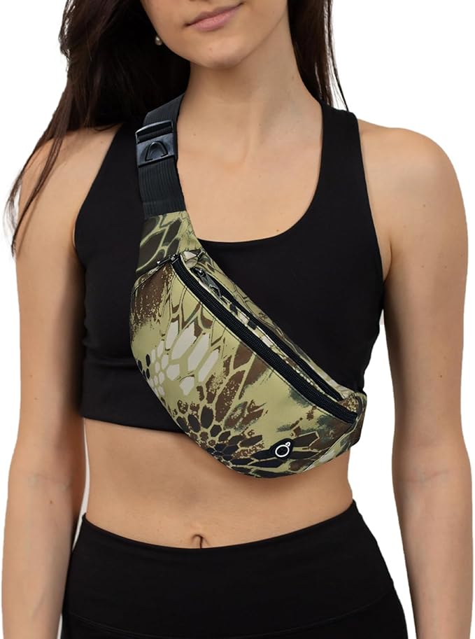 Fanny Packs for Men and Women, Waterproof Sports Waist Pack Bag for Travel Hiking Running Hands-free
