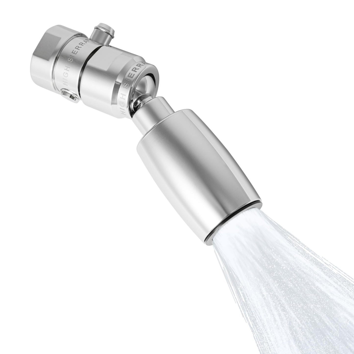 High Sierra® - All Lead-Free Brass Trickle Valve For Shower Heads. For Pause & Pressure Control. Easy To Push Button Reduces The Flow of Water or Shuts It Off to Just a Trickle - Brushed Nickel