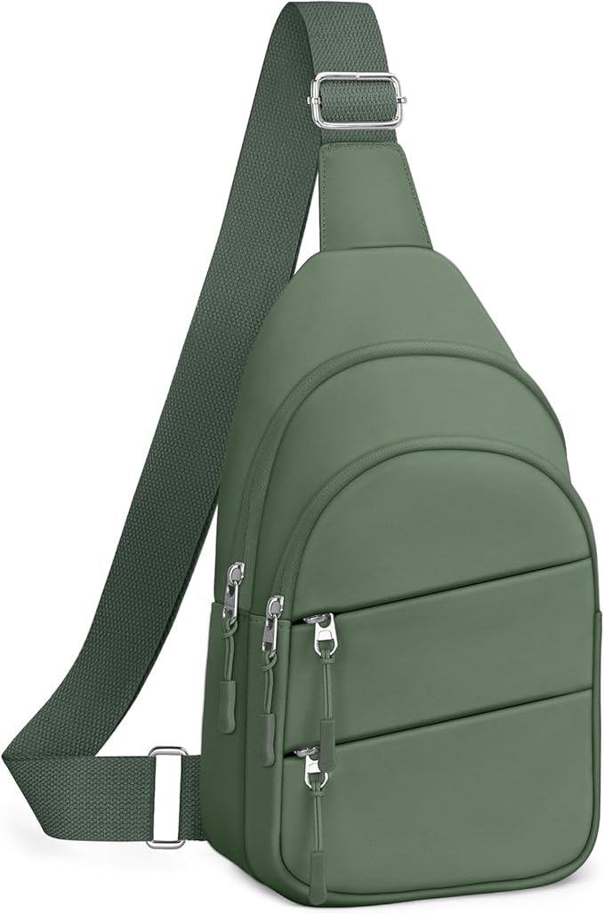 Tuwubi Crossbody Bags for Women, Sling Bag for Men, Small Hiking Backpack Anti Theft Lightweight for Outdoors Travel ï¼M, Sage Greenï¼