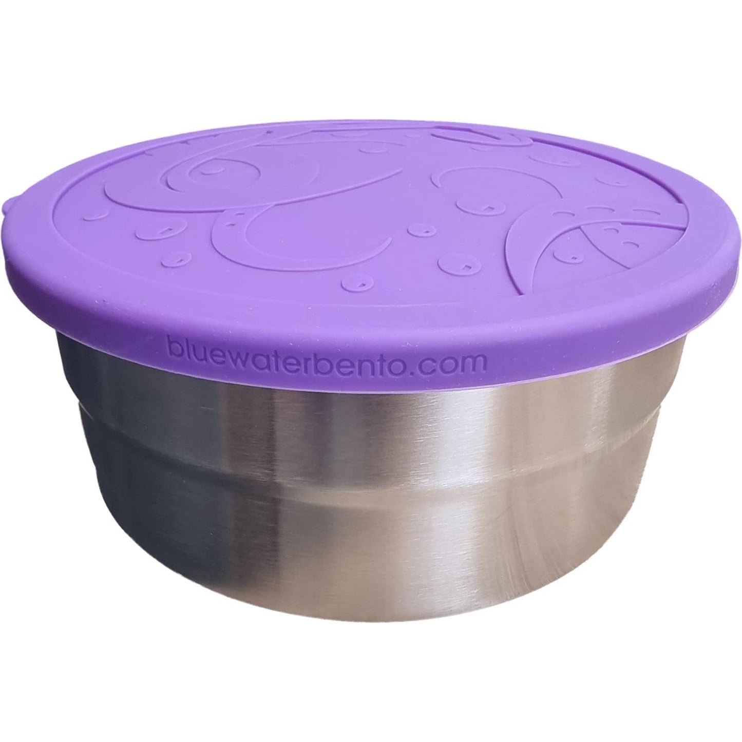 ECOlunchbox Seal Cup Jumbo â 48 oz Leak-Proof Stainless Steel Container with Tentacle-Pattern Silicone Lid (Plastic-Free, Dishwasher & Oven Safe)