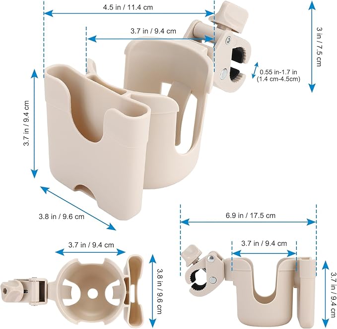 Accmor 2-in-1 Walker Cup Holder with Phone Holder, Wheelchair Cup Holder, Rollator Cup Holder, Cup Phone Holder for Walker, Wheelchair, Rollator, Mobility Scooter