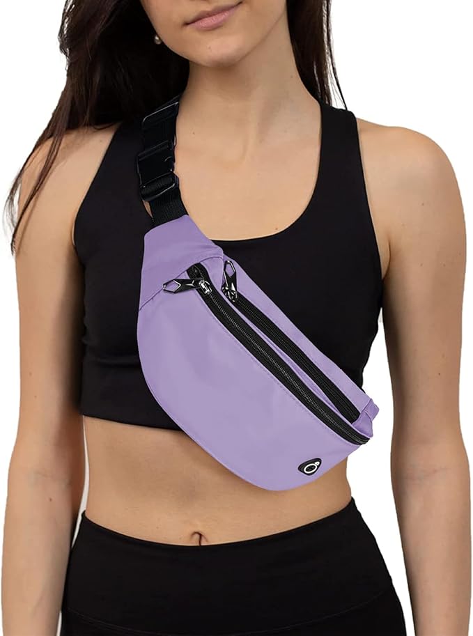 Fanny Packs for Men and Women, Waterproof Sports Waist Pack Bag for Travel Hiking Running Hands-free