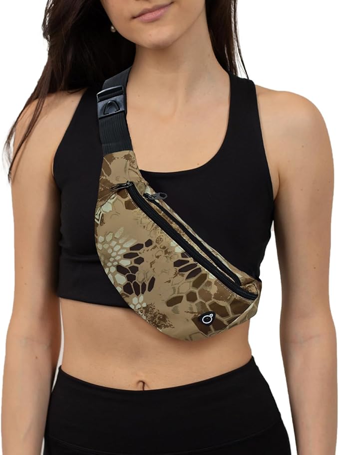 Fanny Packs for Men and Women, Waterproof Sports Waist Pack Bag for Travel Hiking Running Hands-free