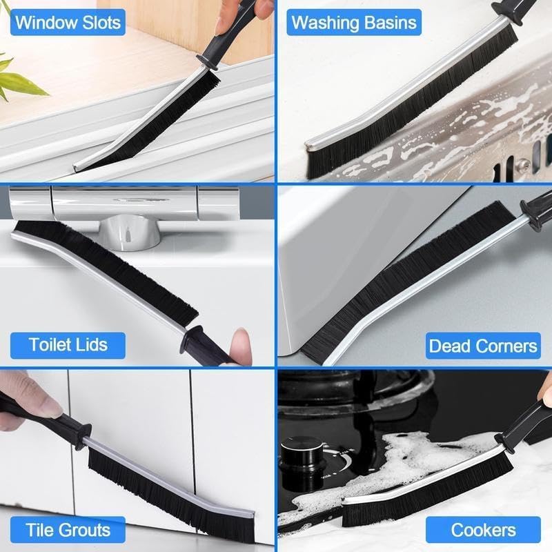 Multi-5 Pcs Crevice Cleaning Brush,Hard Bristle Gap Brush,Multifunctional for Bathroom Household Kitchen Tiles Window Crevice Cleaning Tool