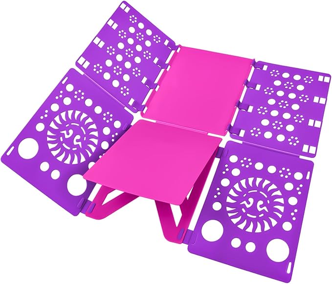 BoxLegend Version 3 Shirt Folding Board t Shirts Clothes Folder Durable Plastic Laundry folders Folding Boards Helper Tool for Adults and Children (Purple)