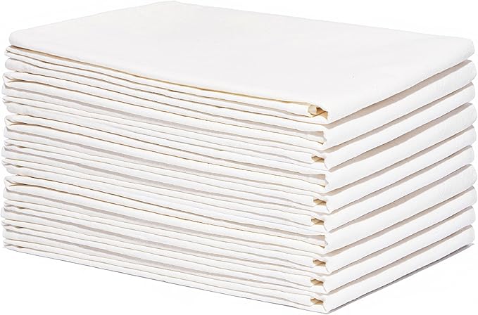 Wholesale Flour Sack Kitchen Towels â 50 Pack, Unbleached, All-Natural 100% Cotton Bulk Flour Sack Towels â Toxic-Free and Dye-Free - Extra Large Size 27âx27â (Natural â 50 Pack)