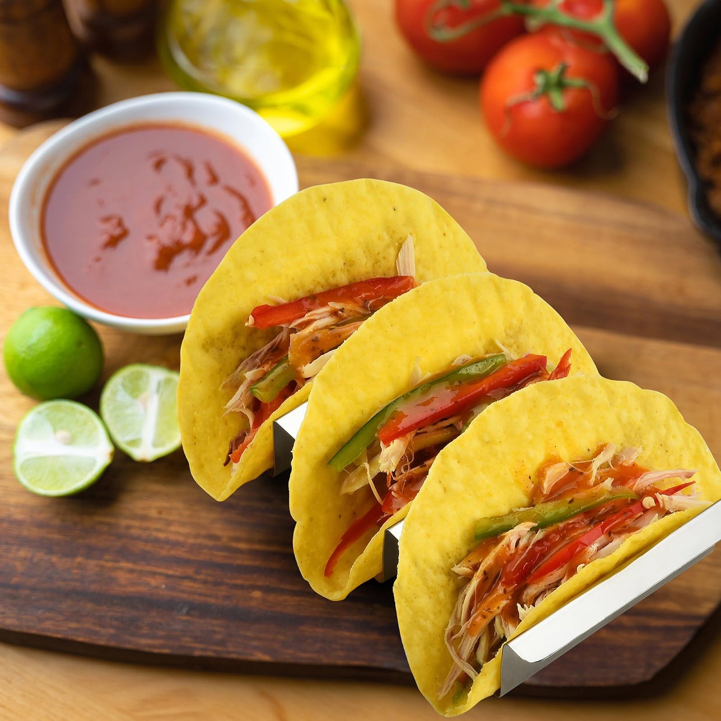 ARTTHOME. Taco Holders Set of 12 โ Stainless Steel Durable Taco Stand for 3 Tacos, Dishwasher Safe, Perfect for Taco Night & Street Tacos