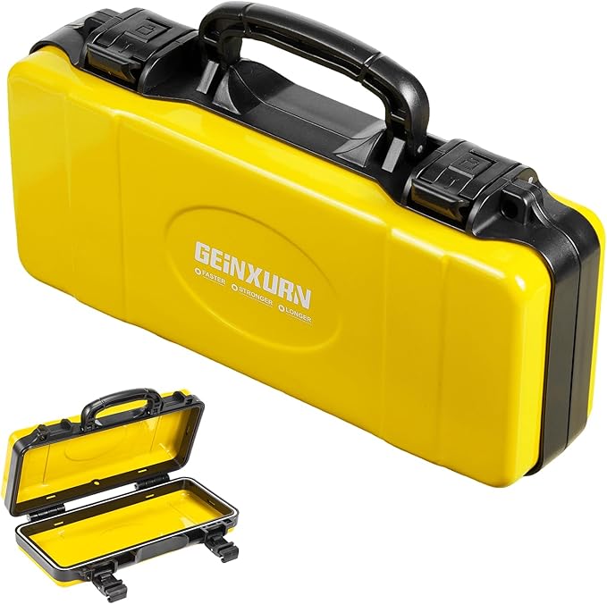 11âYellow Tools Box, Portable Steel Heavy-duty Tool Case with Safety Latch and Handle for Tools Storage and Organizers, Home DIY