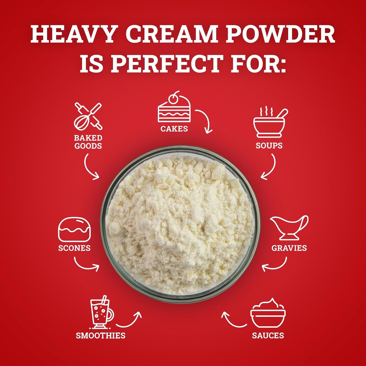 Hoosier Hill Farm Heavy Cream Powder, 1LB (Pack of 1)