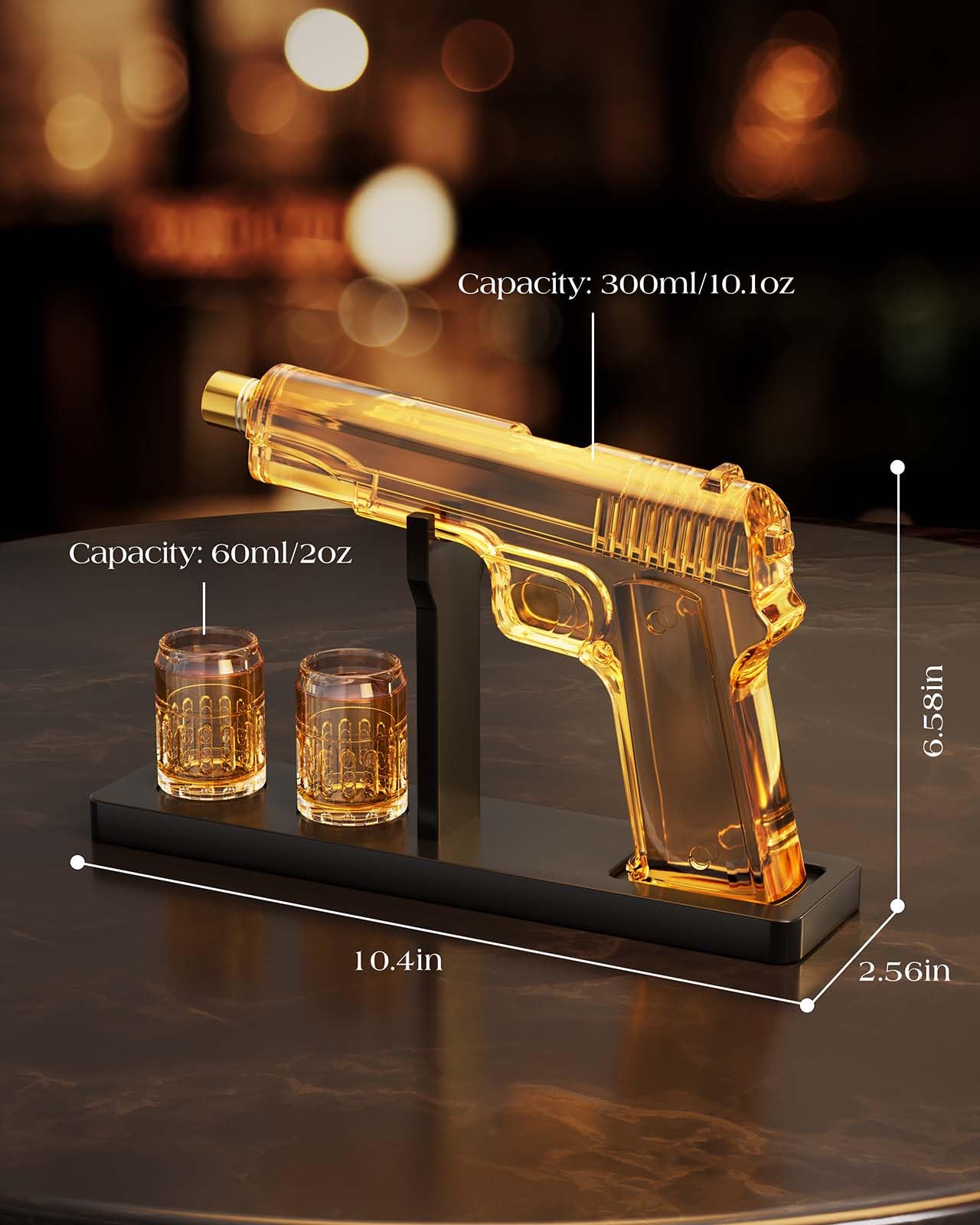 Gifts for Men Dad, Whiskey Decanter Set with 2 Glasses, Unique Gift for fathers day, Husband, Boyfriend, Brother, Anniversary Memorial Day Birthday Gift Ideas, Cool Drinking Accessories for Home Bar