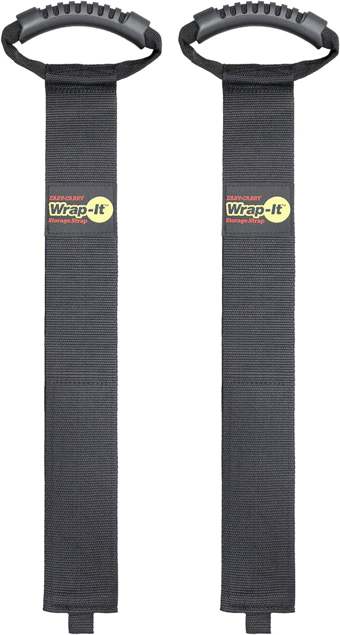 Easy-Carry Wrap-It Storage Straps - 36â (2-Pack) â Heavy-Duty Hook and Loop Cord Carrying Strap, Hanger, and Organizer with Handle for Pool Hoses, Garden Hoses, Cords, Cables and More
