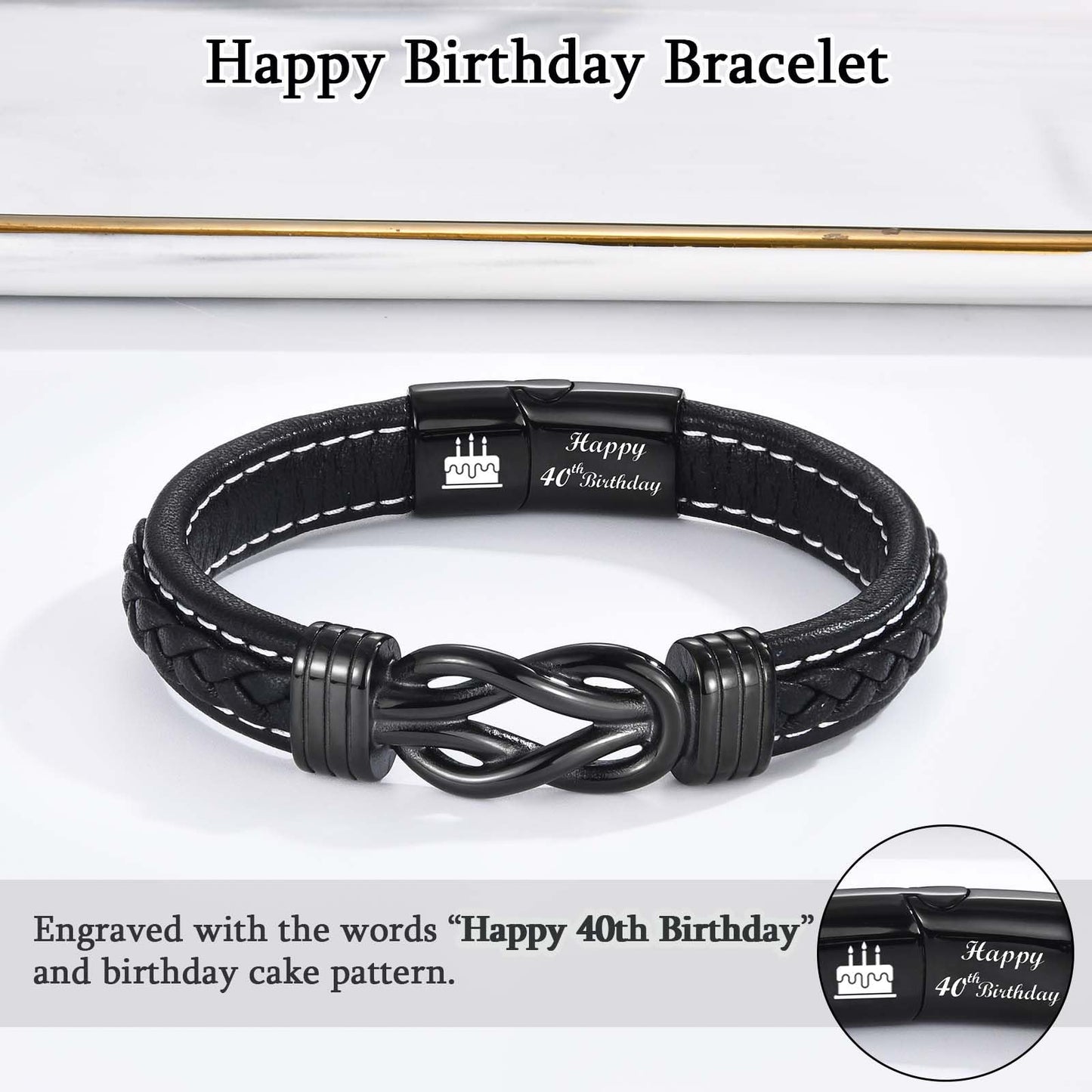 40th Birthday Gifts for Men, 40 Year Old Birthday Gifts for Men, Happy 40th Birthday Decorations Gift for 40th Birthday Man Son Best Friend Dad Uncle Husband with Birthday Card