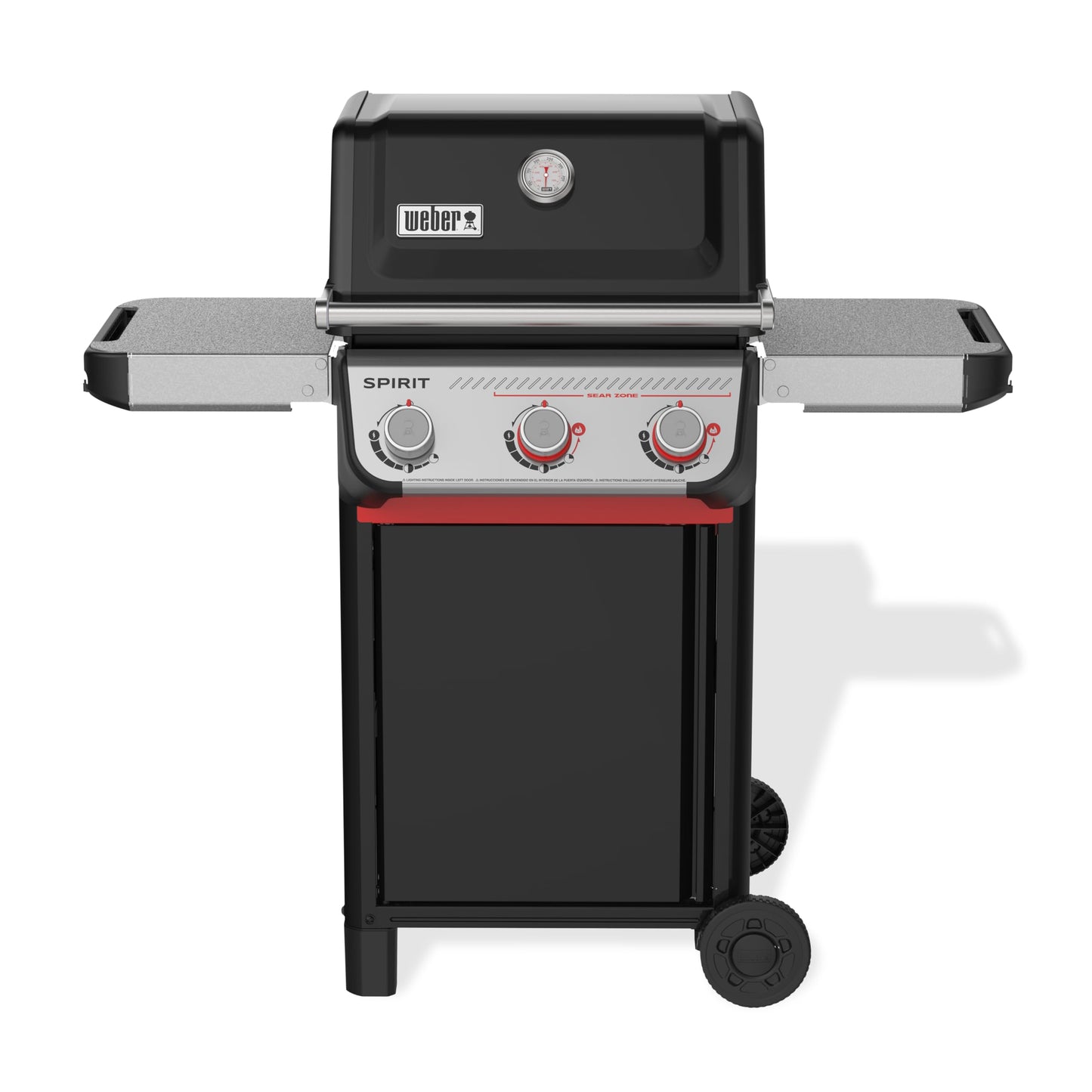 Weber Spirit E-325 Liquid Propane Gas Grill for Outdoor Cooking and BBQ, 3 Burners and 2 Boost Burners, Black â Porcelain-Enameled Cast-Iron Grates, Sear Zone