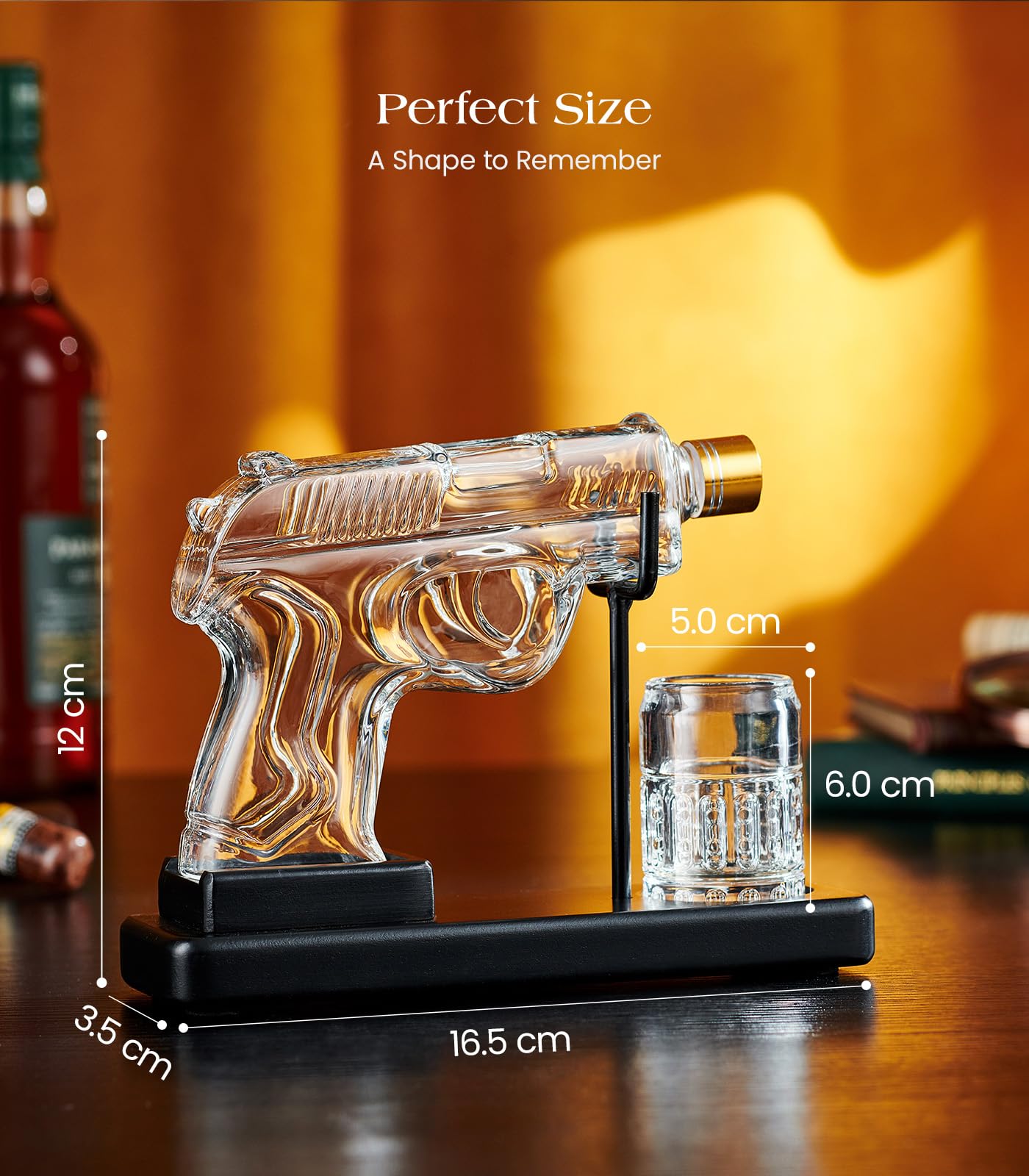 Birthday Gifts for Men Dad, Kollea Gun Whiskey Decanter Sets for Men, Shot Glass, Funny Gift Idea for Him Father Brother, Liquor Dispenser for Bar, Alcohol, Tequila Anniversary, Military Present, Cave