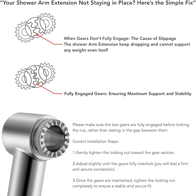 11 Inch Adjustable Shower Head Extension Arm With Locking Set Screw, Singing Rain 304 Stainless Steel Angle Height Adjustable, Easy Install, G1/2 Universal Connector Compatible (Oil Rubber Bronze)