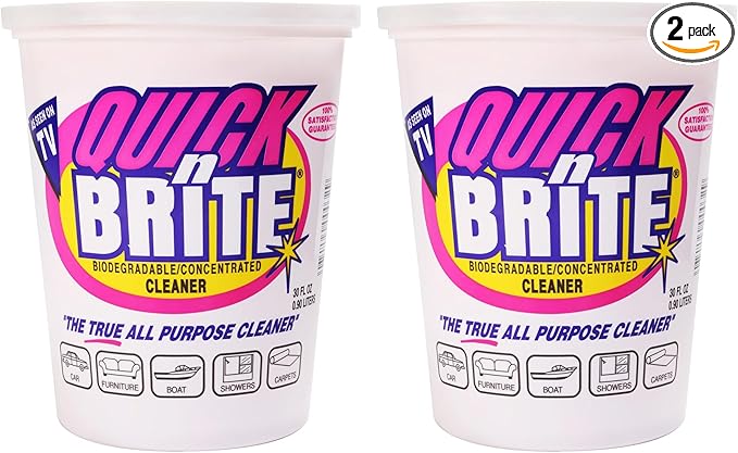 Quick 'n Brite All Purpose Cleaning Paste â Miracle Cleaner for Tough Stains | Eco-Friendly, Non-Toxic, Pet-Safe | Multi-Surface Stain Remover | Made in USA, 32oz (Pack of 2)