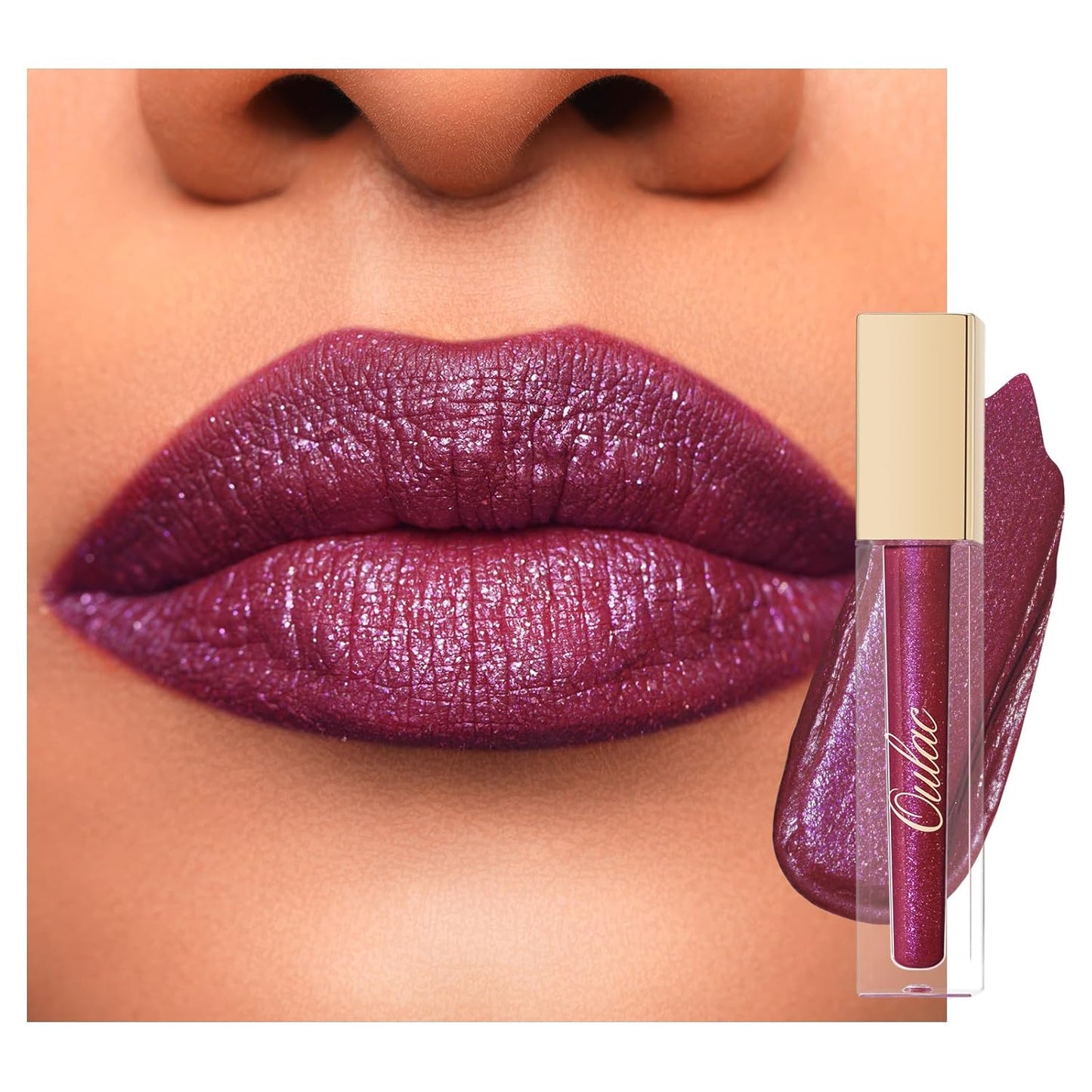Oulac Red Matte Liquid Lipstick for Women, Long Lasting Lipstick Waterproof Lip Stain, No Transfer, Creamy High Pigmented Formula with Rose Oil, Vegan & Cruelty-Free MS05