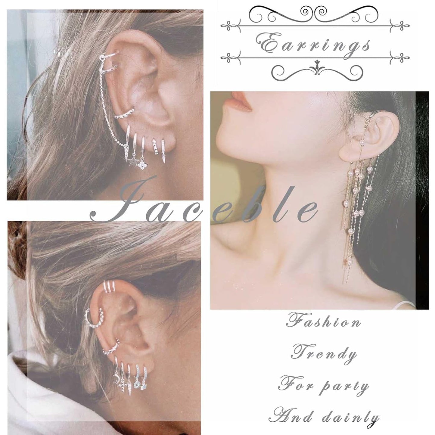 Boho Rhinestone Heart Tassel Earrings Long Tassel Chain Dangle Earrings Silver Crystal Cz Love Heart Studs Earrings Long Chandelier Dangle Earrings Wedding Cz Fringe Chain Earrings Jewelry for Women and Girls
