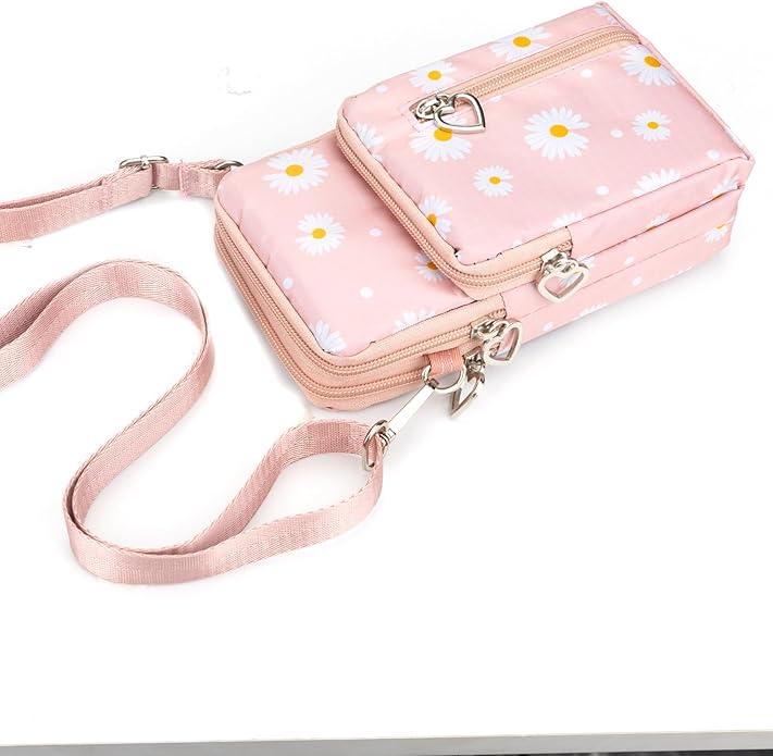 JANKS Small Crossbody Bag for Women - Mini Phone Purses with Crossbody Strap and Wallet - Nylon Arm Bag