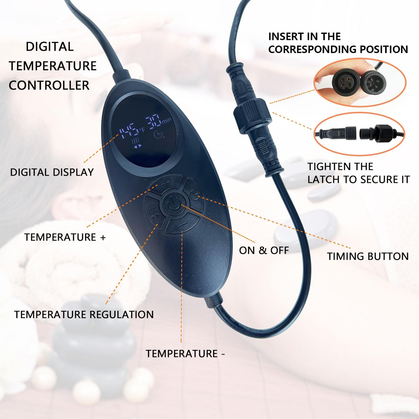 14-Piece Hot Stone Massage Set, Massage kit with Temperature Regulator, Basalt Massage Stone Home Spa Thermal Therapy Relaxation