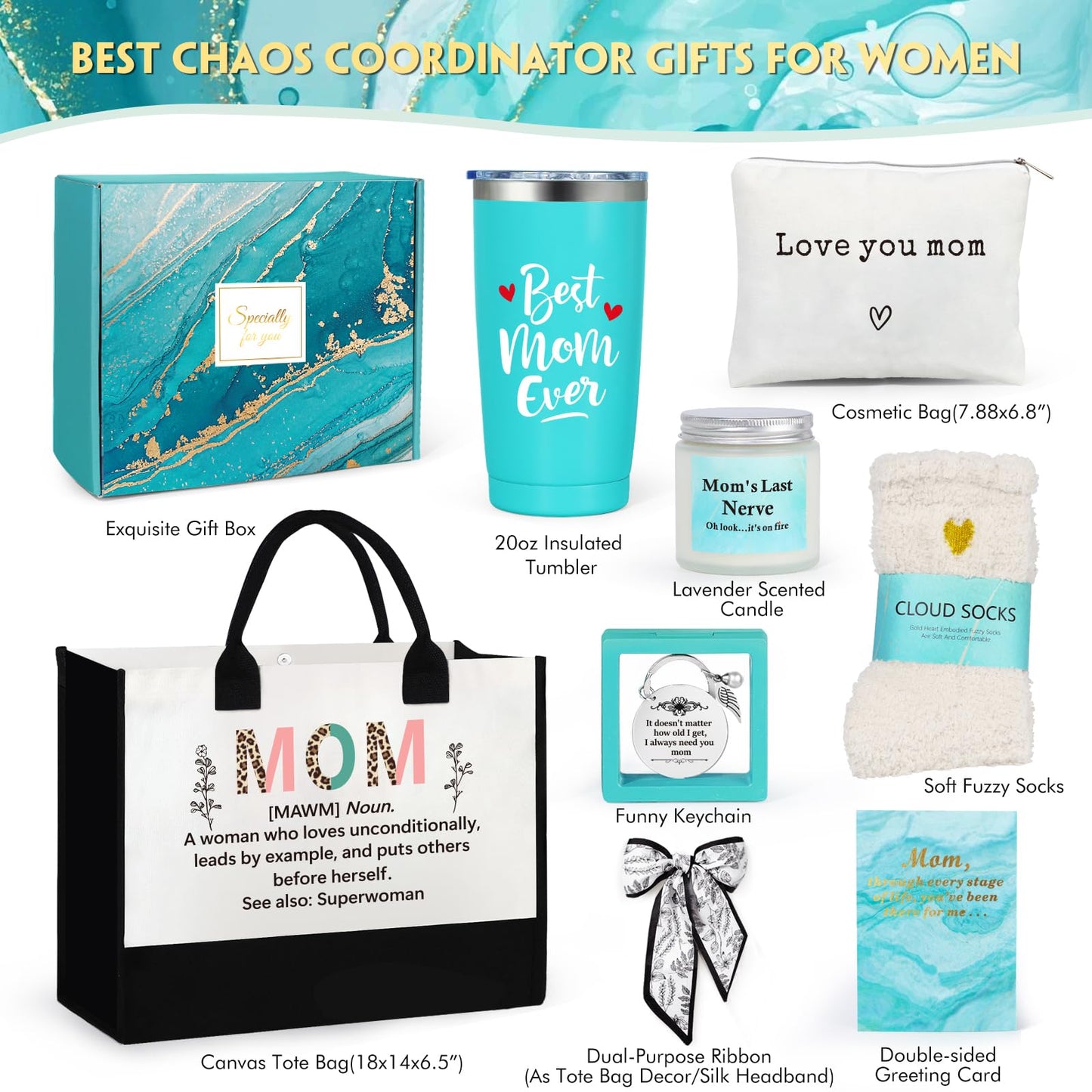 Suhctuptx Gifts for Mom - Daughter, Son & Best Mom Ever - Christmas, Mother's Day, Valentine's Day & Funny Birthday Ideas - Mother In Law Tote Bag