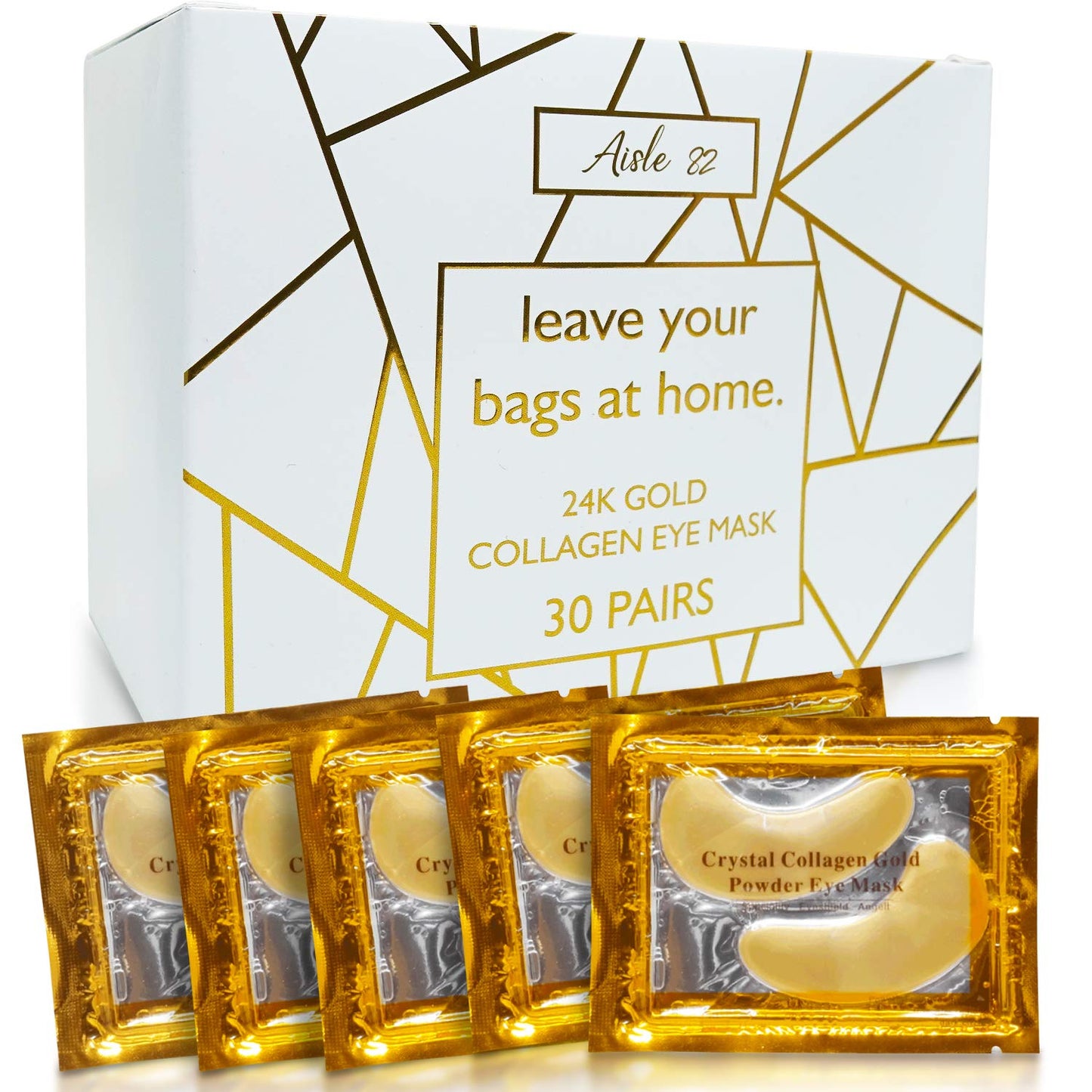 30 Pairs 24K Gold Under Eye Patches for Women â Collagen Gold Masks for Dark Circles and Puffiness - Under Eye Bags Treatment