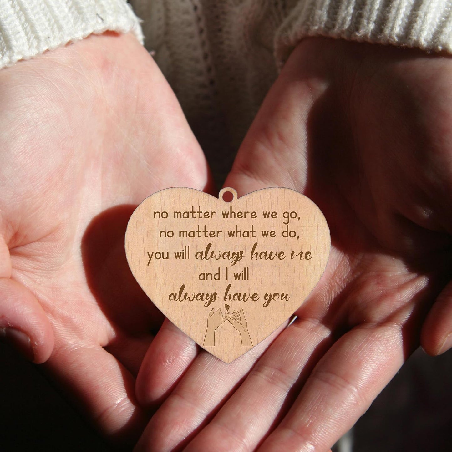 Friend Gifts for Women - No Matter Where We Go - No Matter What We Do - You Will Always Have Me and I Will Always Have You Wood Picture Frame Gifts for Friends Going Away Friendship (Dis Two 6x4 Inch)