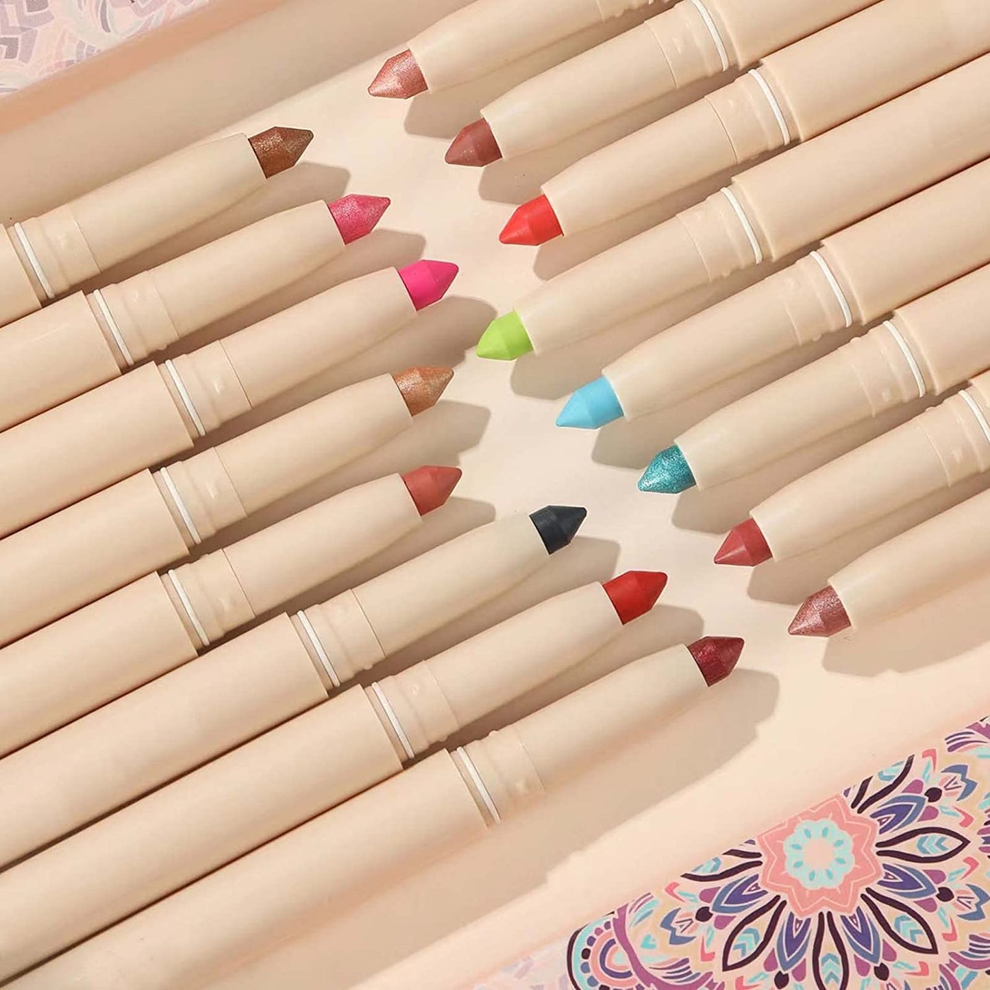 Rose Gold Eyeshadow Stick, Smooth Cream Shimmer Eyeshadow Pencil, Waterproof Long Lasting High Pigmented Hypoallergenic Eye Shadow Highlighter Stick Create Multi-Dimension Eyes Look(15# Rose Gold)
